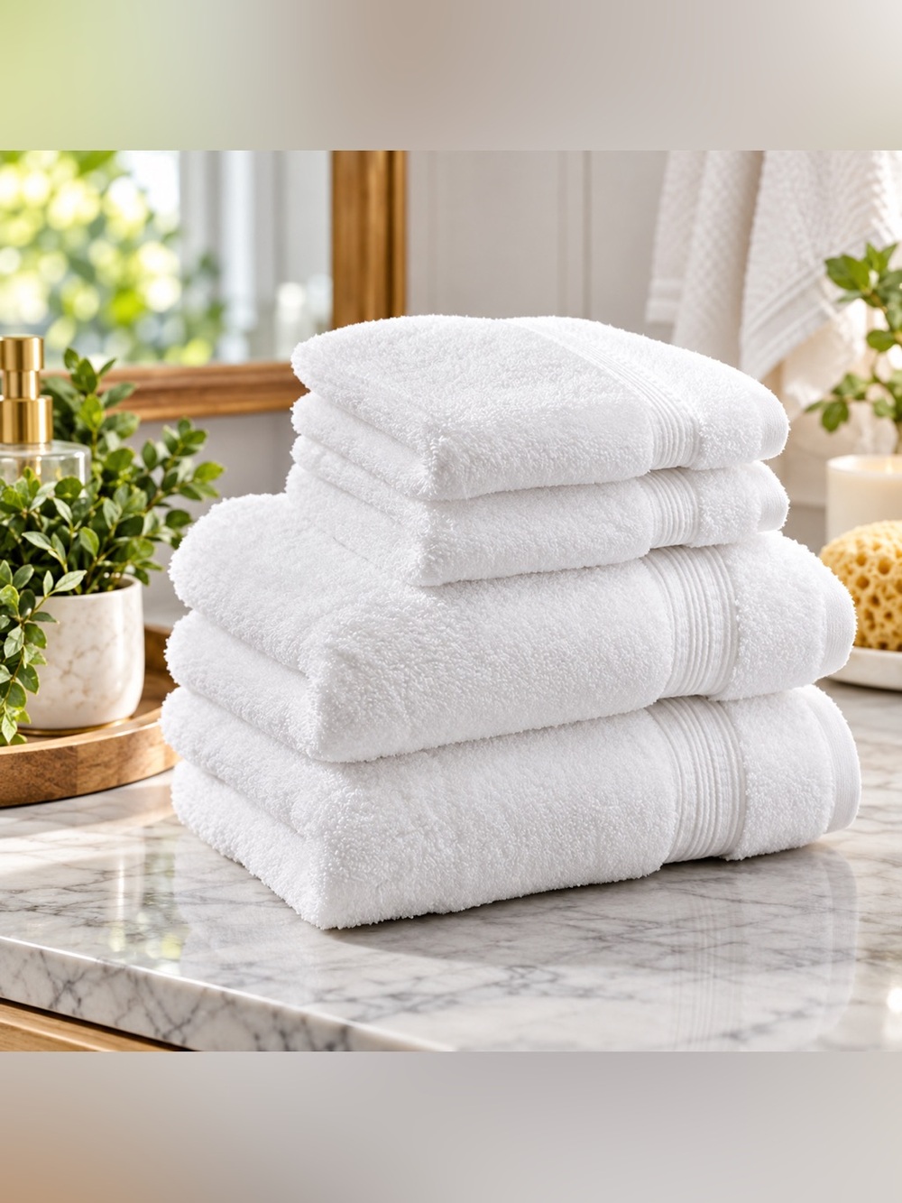 NWT Charisma White Hygrocotton 4 Piece Luxury Towel Set